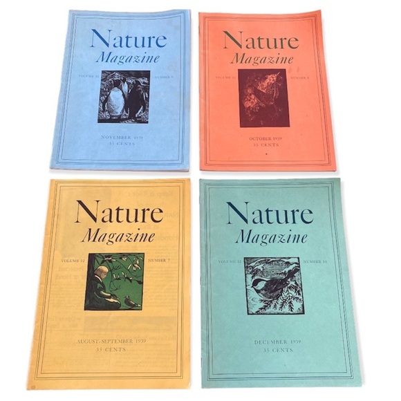 Lot of Four (4) Vintage Nature Magazines 1939 - Picture 1 of 6